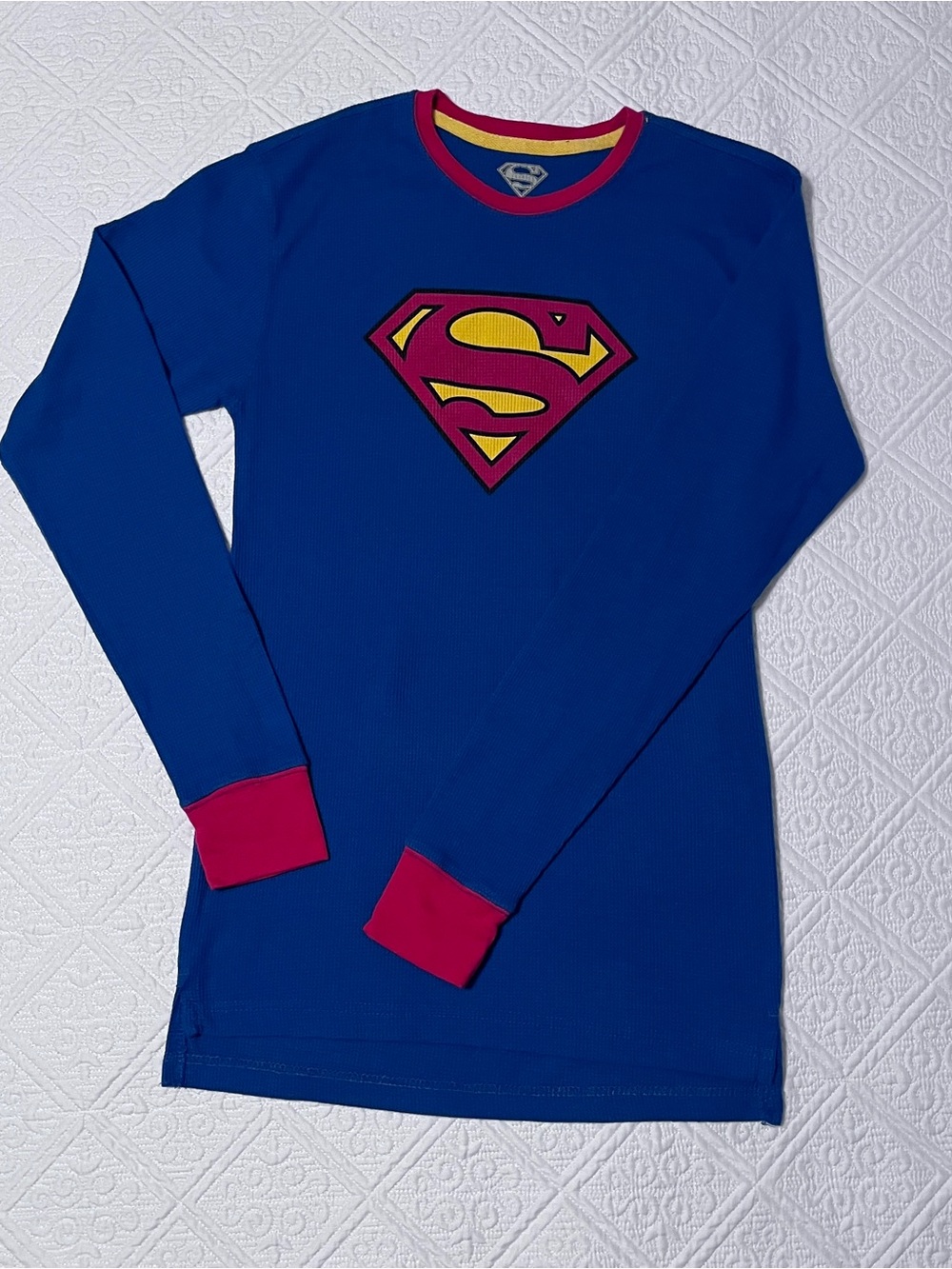 Men’s Superman Long-Sleeve Thermal Shirt - Size M